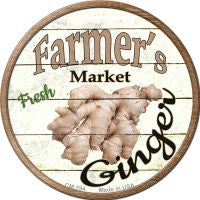Farmers Market Ginger Novelty Metal Mini Circle Magnet