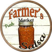 Farmers Market Salsa Novelty Metal Mini Circle Magnet