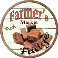 Farmers Market Fudge Novelty Metal Mini Circle Magnet