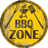 BBQ Zone Novelty Metal Mini Circle Magnet