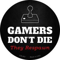 Atari Gamers Dont Die Novelty Metal Mini Circle Magnet