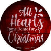 Come Home For Christmas Novelty Metal Mini Circle Magnet
