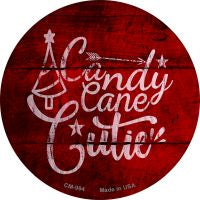 Candy Cane Cutie Novelty Circle Coaster Set of 4