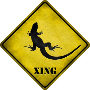 Lizard Xing Novelty Metal Crossing Sign CX-017