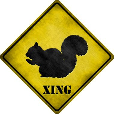 Squirrel Xing Novelty Metal Crossing Sign CX-025
