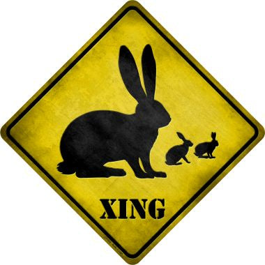 Rabbit Xing Novelty Metal Crossing Sign CX-032