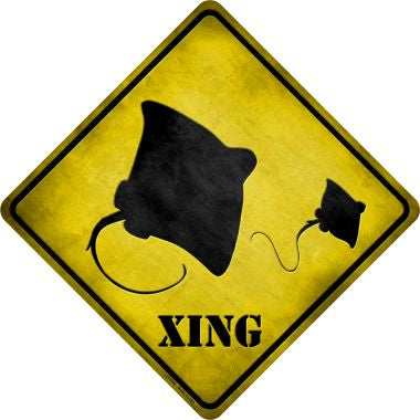 Stingray Xing Novelty Metal Crossing Sign CX-049