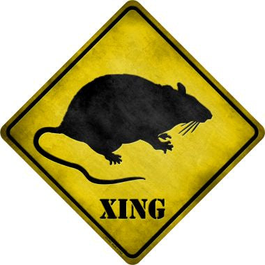 Rat Xing Novelty Metal Crossing Sign CX-055