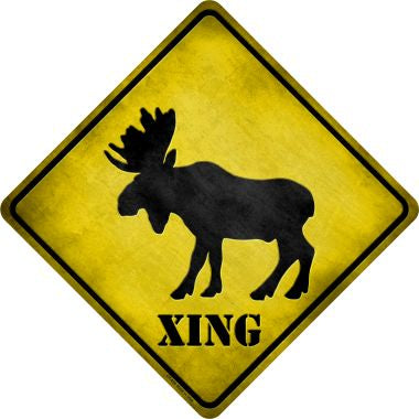 Moose Xing Novelty Metal Crossing Sign CX-059