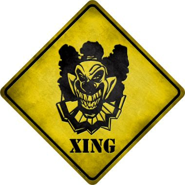 Clown Killer Xing Novelty Metal Crossing Sign