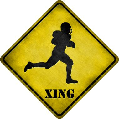 Football Xing Novelty Metal Crossing Sign CX-088