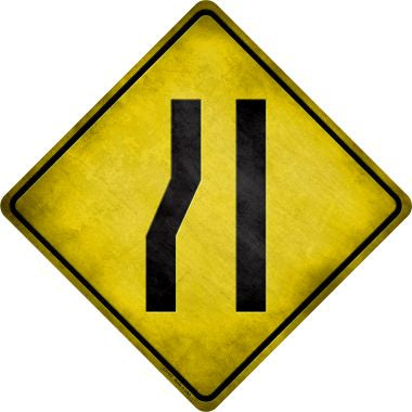 Merge Right Novelty Metal Crossing Sign CX-117