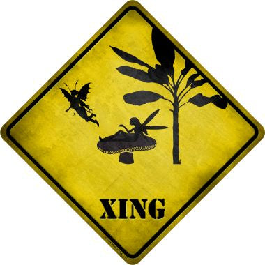 Fairies Xing Novelty Metal Crossing Sign CX-174