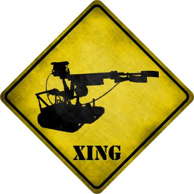Robotic Bomb Disposal Unit Xing Novelty Metal Crossing Sign CX-179