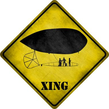 Retro Dirigible Xing Novelty Metal Crossing Sign CX-203