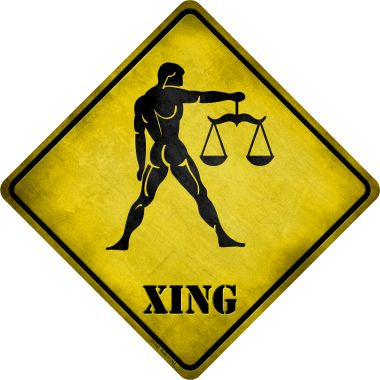 Libra Zodiac Animal Xing Novelty Metal Crossing Sign