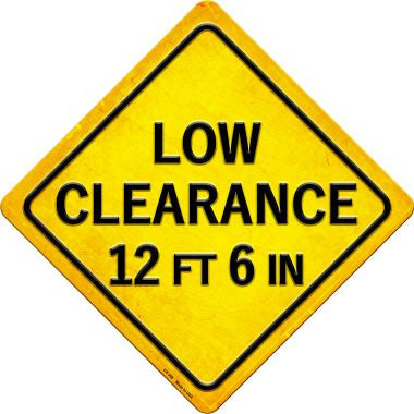 Low Clearance 12ft 6in Novelty Metal Crossing Sign CX-398