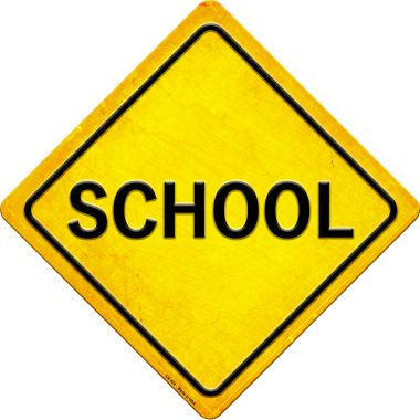School Novelty Metal Crossing Sign