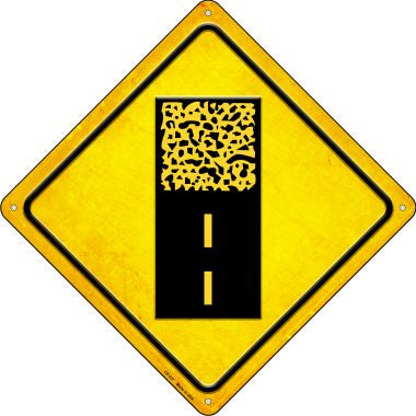 Pavement Ends Novelty Metal Crossing Sign CX-437