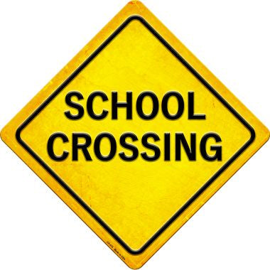 School Crossing Novelty Metal Crossing Sign