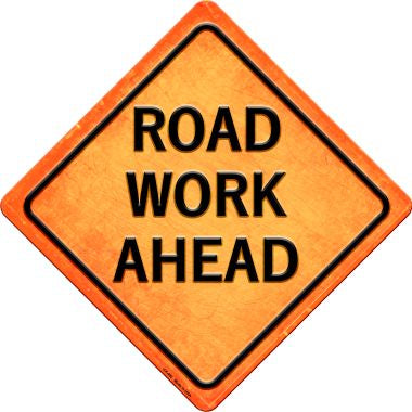 Road Work Ahead Novelty Metal Crossing Sign