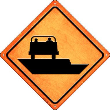 Shoulder Drops Off Novelty Metal Crossing Sign CX-503