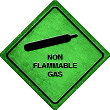 Non Flammable Gas Novelty Metal Crossing Sign CX-534