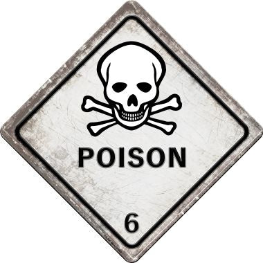 Poison Novelty Metal Crossing Sign CX-540