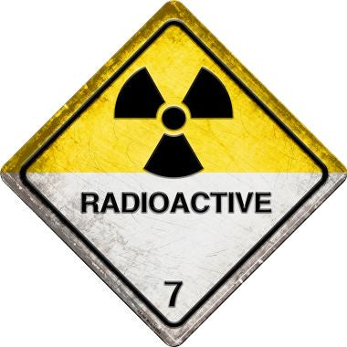 Radioactive Novelty Metal Crossing Sign CX-550