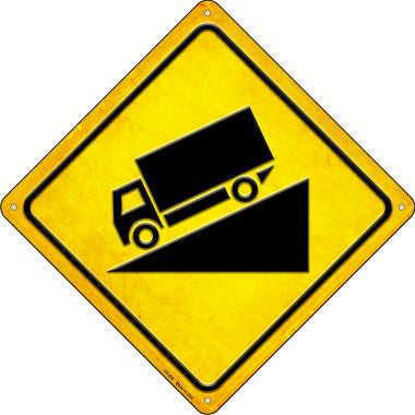 Truck Grade Novelty Metal Crossing Sign