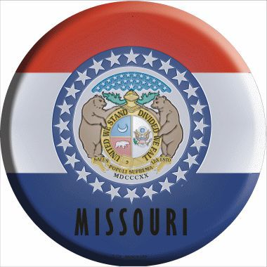 Missouri State Flag Metal Circular Sign