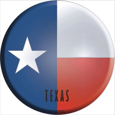 Texas State Flag Metal Circular Sign