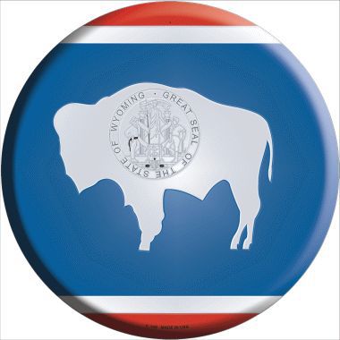 Wyoming State Flag Metal Circular Sign