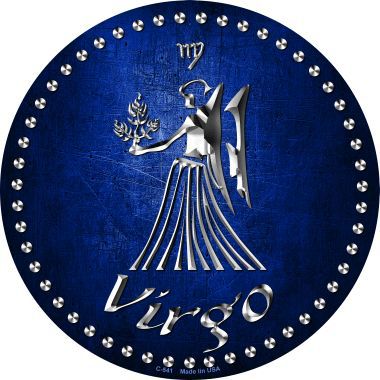 Virgo Novelty Metal Circular Sign