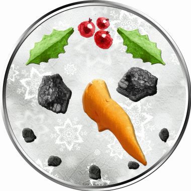 Snowman Face Novelty Metal Circular Sign