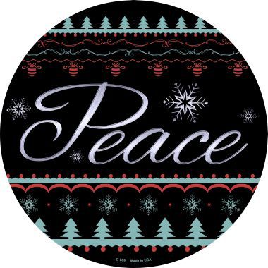 Peace Novelty Metal Circular Sign