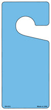 Light Blue Solid Blank Novelty Metal Door Hanger DH-012