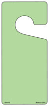 Lime Green Solid Blank Novelty Metal Door Hanger DH-013