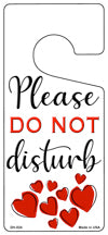 Please Do Not Disturb Hearts Novelty Metal Door Hanger DH-024