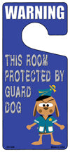 Protected By Guard Dog Novelty Metal Door Hanger DH-048