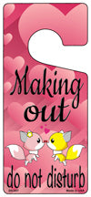 Making Out Novelty Metal Door Hanger DH-057