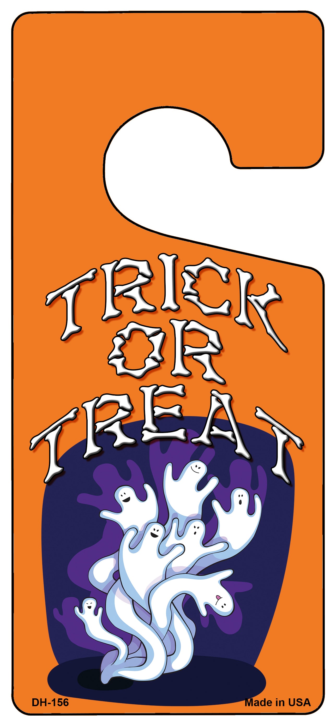 Trick Or Treat Ghost Novelty Metal Door Hanger
