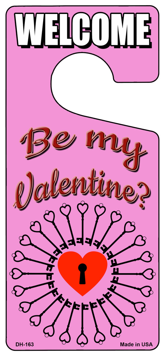 Be My Valentine Novelty Metal Door Hanger