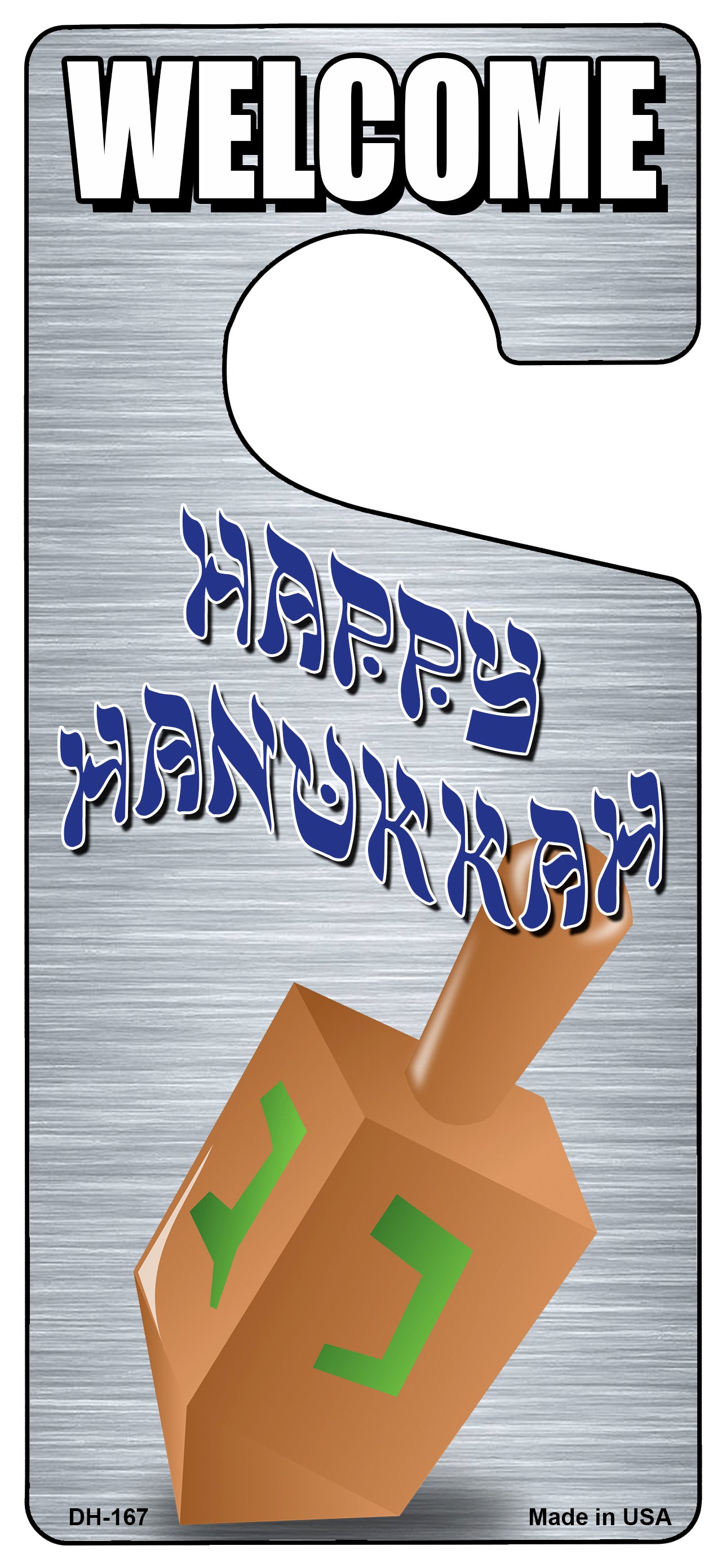 Happy Hanukkah Novelty Metal Door Hanger DH-167