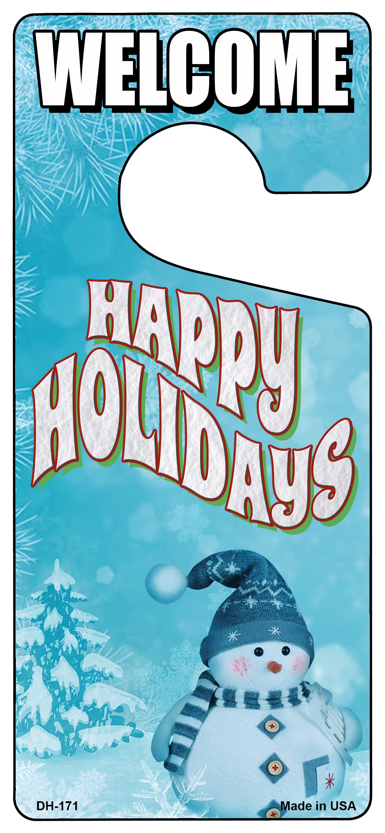 Happy Holidays Novelty Metal Door Hanger DH-171