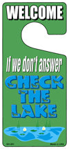 Check The Lake Novelty Metal Door Hanger