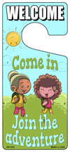 Join The Adventure Novelty Metal Door Hanger DH-210
