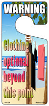 Clothing Optional Novelty Metal Door Hanger DH-229
