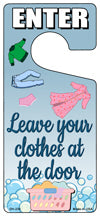 Leave Your Clothes Novelty Metal Door Hanger DH-230