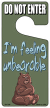 Im Feeling Unbearable Novelty Metal Door Hanger DH-248